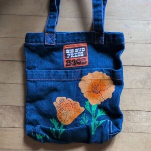 Big Bud Press Denim mini Tote Bag poppy